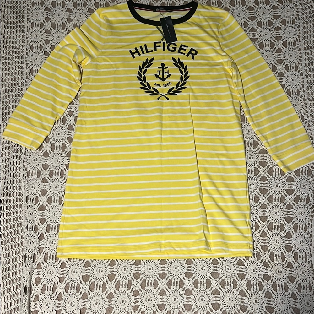 Tommy Hilfiger Yellow Striped Dress